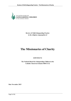 The Missionaries of Charity - National Board for Safeguarding