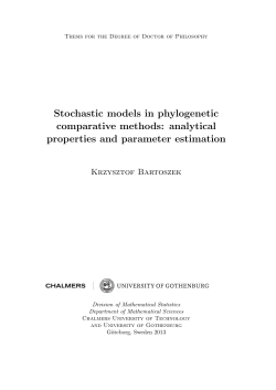 Stochastic models in phylogenetic comparative methods