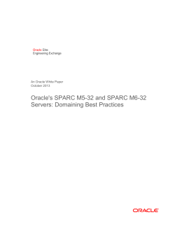 Oracle`s SPARC M5-32 and SPARC M6