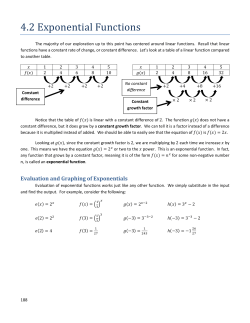 4.2 Exponential Functions