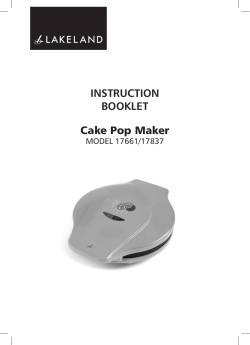 12 Hole Cake Pop Maker Instructions