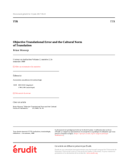 Objective Translational Error and the Cultural Norm of