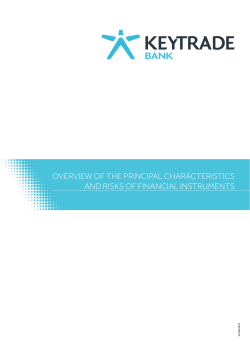 Overview of the principal characteristics and risks of