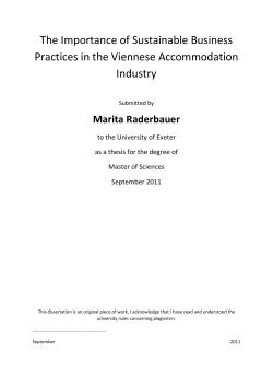 Master Thesis - The Importance of Sustainable Business