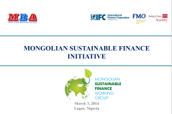 mongolian sustainable finance initiative