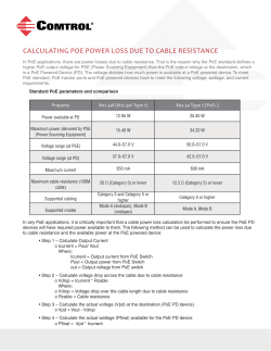 calculating poe power loss due to cable resistance