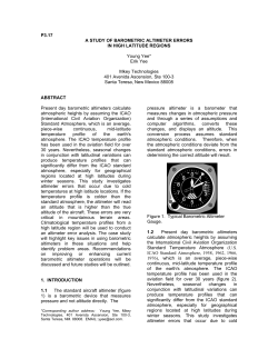 P3.17 A STUDY OF BAROMETRIC ALTIMETER ERRORS IN HIGH
