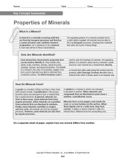 Properties of Minerals