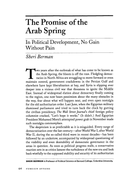 The Promise of the Arab Spring