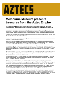 Melbourne Museum presents treasures from the Aztec Empire