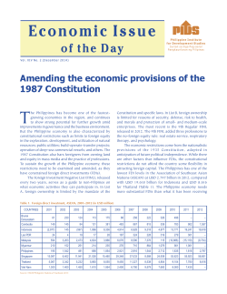 Amending the Economic Provisions of the 1987 Constitution - SERP-P