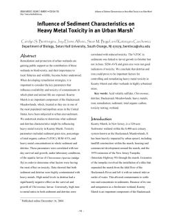Influence of Sediment Characteristics on Heavy Metal Toxicity in an