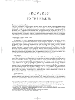A New English Translation of the Septuagint. 25 Proverbs