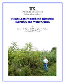 Mined Land Reclamation Research: Hydrology and Water Quality