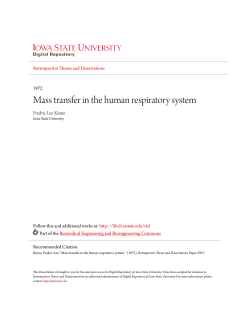 Mass transfer in the human respiratory system