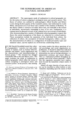 the superorganic in american cultural geography