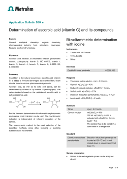 Determination of ascorbic acid (vitamin C) and its compounds Bi