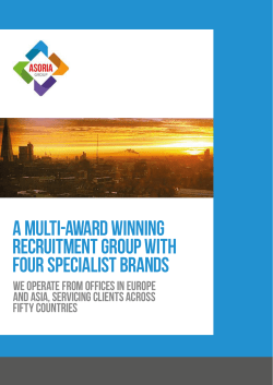 a multi-award winning recruitment group with four specialist brands