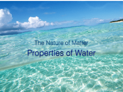 Properties of Water
