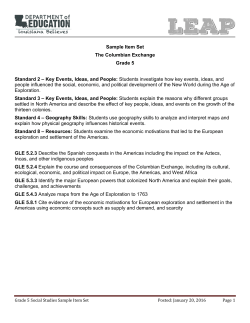 Social Studies Grade 5 Item Set