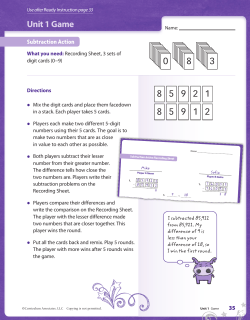 Unit 1 Game - The Lesson Builder