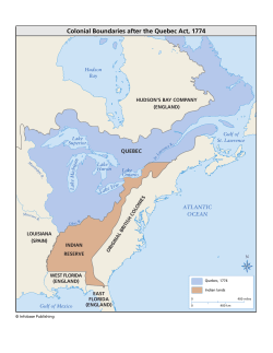 Colonial Boundaries after the Quebec Act, 1774