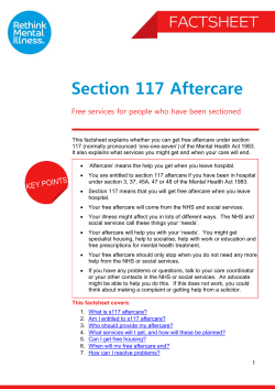 Section 117 Aftercare Factsheet