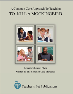 to kill a mockingbird - Teacher`s Pet Publications