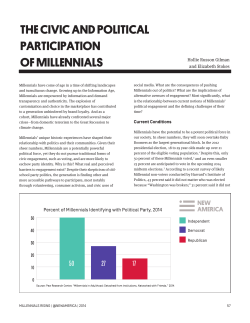 The Civic and Political Participation of Millennials