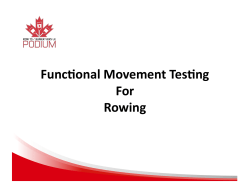 TID Movement Screen - Manitoba Rowing Association