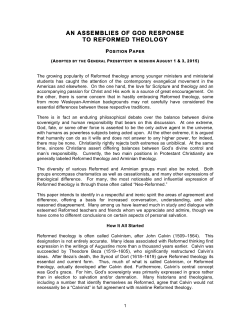 AN ASSEMBLIES OF GOD RESPONSE TO REFORMED THEOLOGY