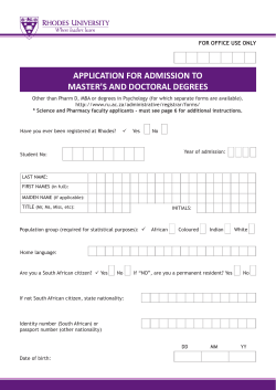 application for admission to master`s and doctoral degrees