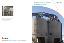 Metso centrifugal classifier for fly ash processing