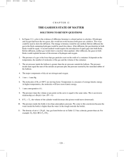 THE GASEOUS STATE OF MATTER
