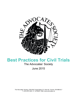 Best Practices for Civil Trials