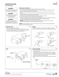 Installation Instructions MX LED Wall Wash