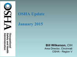 OSHA Update January 2015