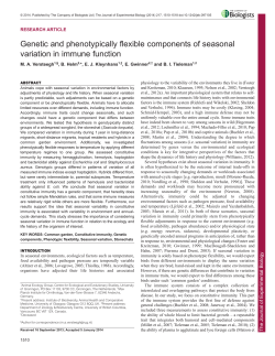 Genetic and phenotypically flexible components of seasonal
