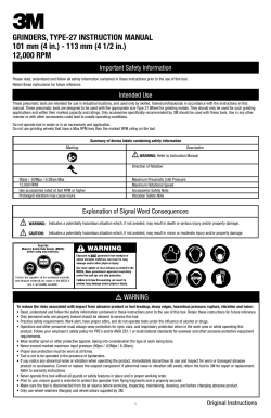 GRINDERS, TYPE-27 INSTRUCTION MANUAL 101 mm