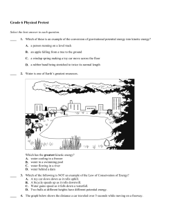 Grade 6 Physical Pretest