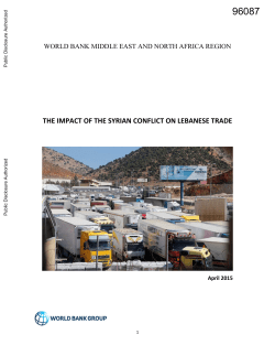 The Impact of the Syrian Conflict on Lebanese Trade