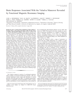 Brain Responses Associated With the Valsalva Maneuver Revealed