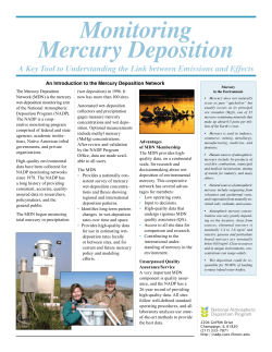 Monitoring Mercury Deposition - National Atmospheric Deposition