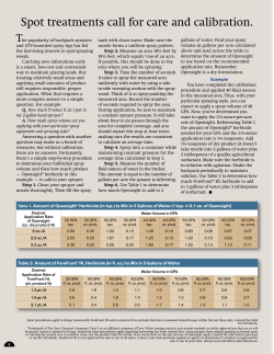 Spot treatments call for care and calibration.