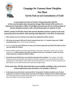 Campaign for Common Sense Discipline Fact Sheet