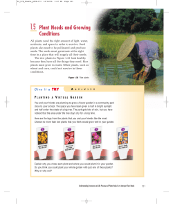 1.5 Plant Needs and Growing Conditions