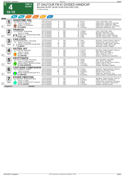 15:15 ST DALFOUR FM 91 DIVIDED HANDICAP