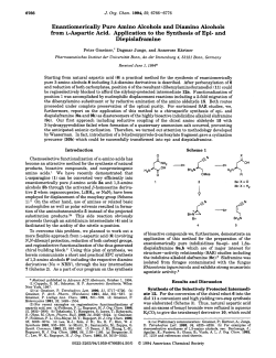 Enantiomerically Pure Amino Alcohols and Diamino Alcohols from L