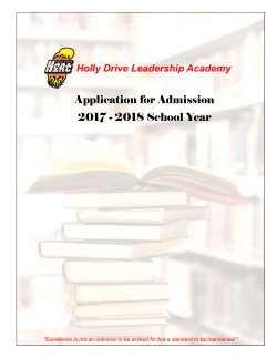 English Form - Holly Drive Leadership Academy