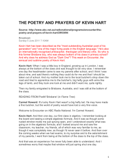 THE POETRY AND PRAYERS OF KEVIN HART